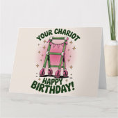 古いおもしろい誕生日ウォーカー誕生日の取得 カード (正面)