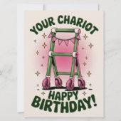 古いおもしろい誕生日ウォーカー誕生日の取得 カード (正面)