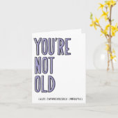 古いおもしろい誕生日カードの取得 カード (黄色い花)