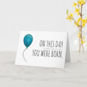 古いおもしろい誕生日グリーティングカード カード (黄色い花)