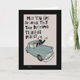 古いおもしろい運転の誕生日カード シーズンカード