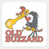 古いおもしろい風刺文字 スクエアシール (正面)