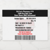 古いおもしろいFartsパーティー処方箋RXボトルラベル フードラベル (シングルラベル)