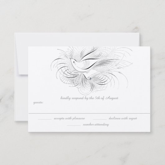 古いお金、愛する鳥、 出欠カード (正面)