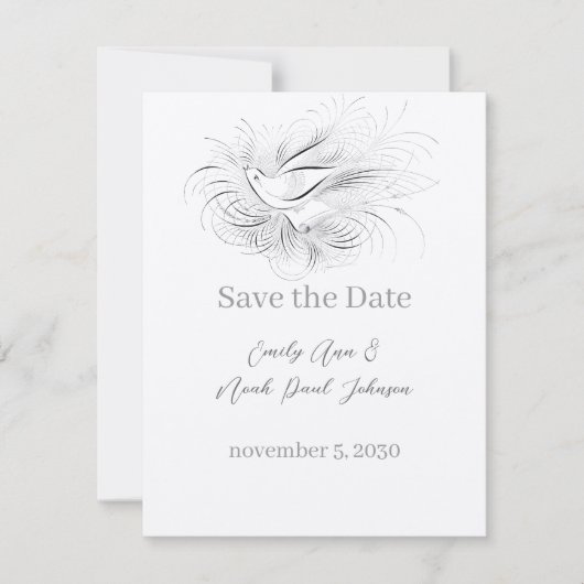 古いお金、愛する鳥、 招待状 (正面)