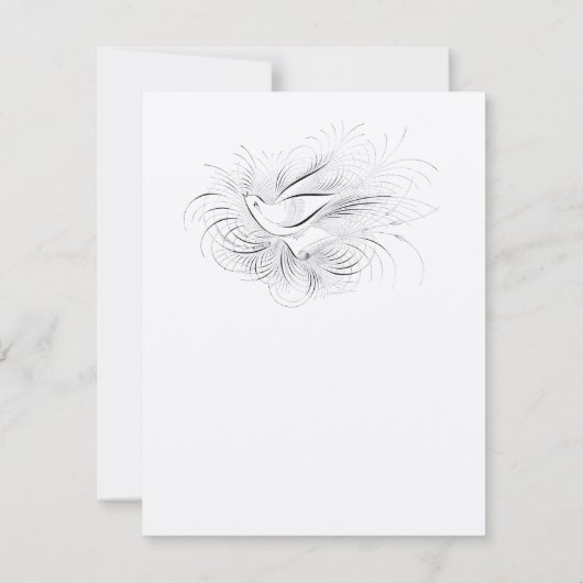 古いお金、愛する鳥、 招待状 (裏面)