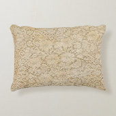 古いかぎ針編みのレースの花柄パターン + あなたのアイディア アクセントクッション (正面)