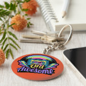 古いが素晴らし名前をカスタムするキーのチェーン キーホルダー (側面)