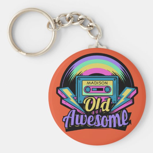 古いが素晴らし名前をカスタムするキーのチェーン キーホルダー (正面)