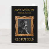 古いが金ゴールド写真ファーザーデイカード カード (正面)