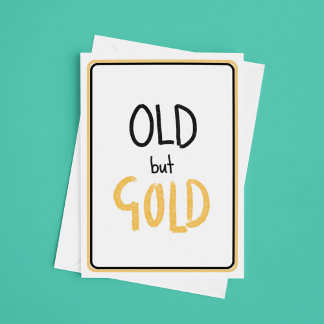 古いが金ゴールド誕生日カード カード