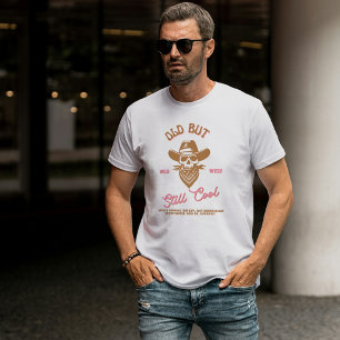 古いが、まだカウボークールイおもしろいスカル Tシャツ