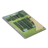 「古いのの花のファンタジーのための本のカバーのデザイン ノートブック (右側)