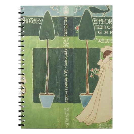 「古いのの花のファンタジーのための本のカバーのデザイン ノートブック (正面)