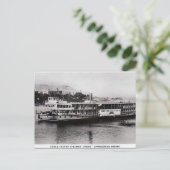古いはがき – エジプト、アスワンの汽船 ポストカード (スタンド正面)