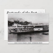 古いはがき – エジプト、アスワンの汽船 ポストカード (正面/裏面)