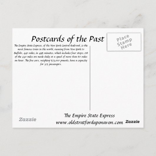 古いはがき – エンパイア表現州 ポストカード (裏面)