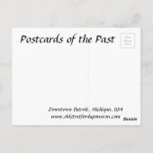 古いはがき – デトロイト、ミシガン ポストカード (裏面)