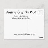 古いはがき – パリ、クアイドルセイ ポストカード (裏面)