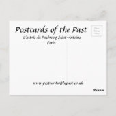 古いはがき – パリ ポストカード (裏面)