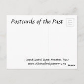 古いはがき – ヒューストン、テキサス州 ポストカード (裏面)