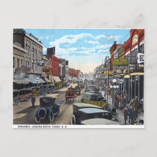古いはがき – ファーゴ、米国ノースダコタ州 ポストカード (正面)