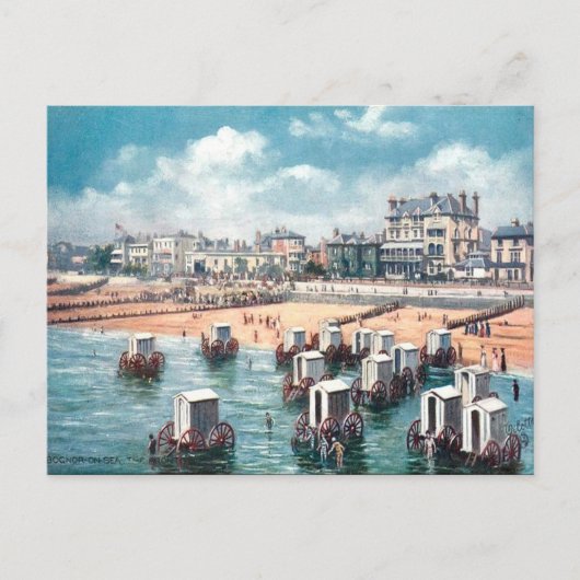 古いはがき – ボニョールの入浴機 ポストカード (正面)