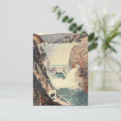 古いはがき – 大きい石ダム、ネバダ/アリゾナ（米国） ポストカード (スタンド正面)