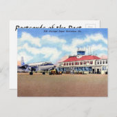 古いはがき – 空港、バーミンガム、アラバマ ポストカード (正面/裏面)