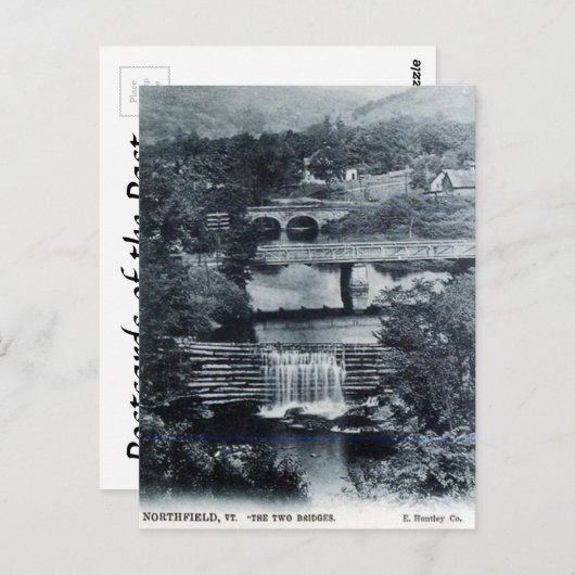 古いはがき – 米国バーモント州ノースフィールド ポストカード (正面/裏面)