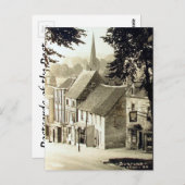 古いはがき – 英国、オックスフォードシャー州バーフォード ポストカード (正面/裏面)