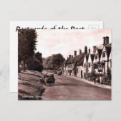 古いはがき – 英国、オックスフォードシャー州バーフォード ポストカード (正面/裏面)