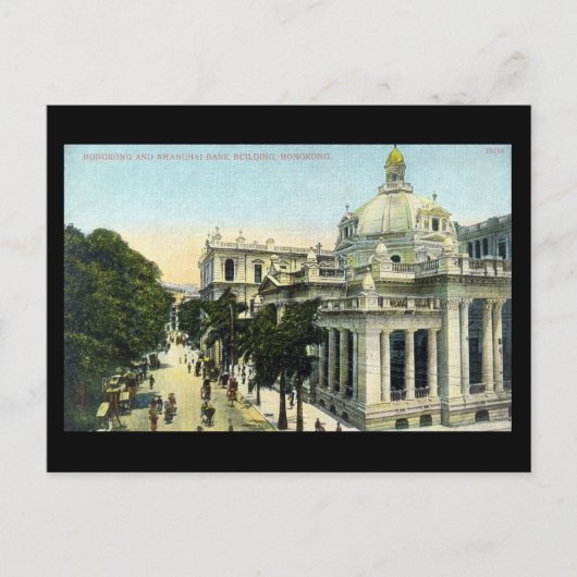 古いはがき – 香港、上海銀行、香港 ポストカード (正面)