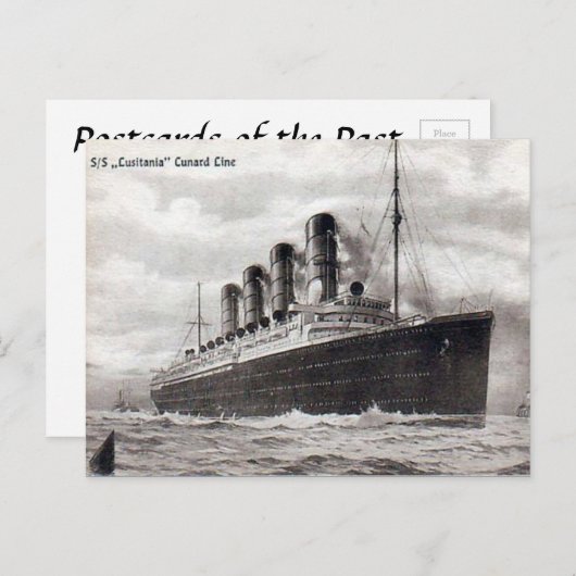 古いはがき – RMSルシタニア ポストカード (正面/裏面)