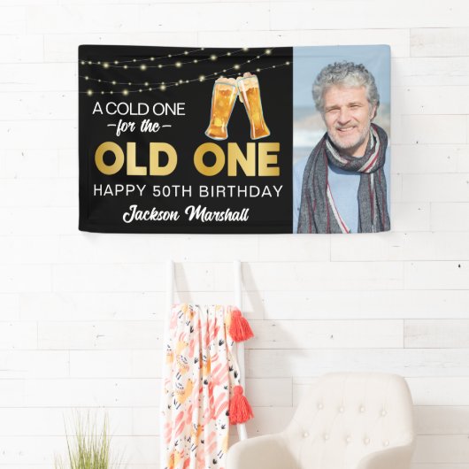 古いものに対して冷たい |フォト誕生日 横断幕 (インサイチュ)