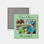古いものも美しい！マグネットビーチSeaglass マグネット (正面/裏面)