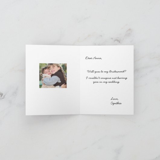 古いもの |花嫁メイド 招待状 (内部)