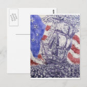 古いアイアンサイドウッドカットプリント ポストカード (正面/裏面)