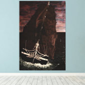 古いアイアンサイドUSS憲法 キャンバスプリント (インサイチュ (ウッドフロア))