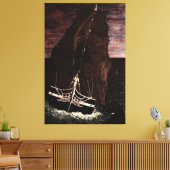 古いアイアンサイドUSS憲法 キャンバスプリント (インサイチュ (リビング))