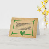 古いアイリッシュ賛美のカード カード (黄色い花)