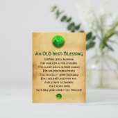 古いアイリッシュ賛美の幸運の祈り ポストカード (スタンド正面)