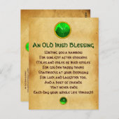 古いアイリッシュ賛美の幸運の祈り ポストカード (正面/裏面)