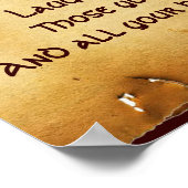 古いアイリッシュ賛美の幸運を祈るパーティ、スクエア ポスター (角)