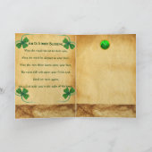 古いアイリッシュ賛美の羊皮紙 シーズンカード (内部)