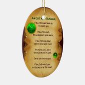 古いアイリッシュ賛美の羊皮紙 セラミックオーナメント (右)