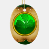 古いアイリッシュ賛美の羊皮紙 セラミックオーナメント (裏面)