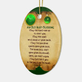 古いアイリッシュ賛美の羊皮紙 セラミックオーナメント (左)