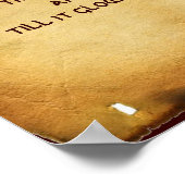 古いアイリッシュ賛美の羊皮紙 ポスター (角)