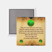 古いアイリッシュ賛美の羊皮紙 マグネット (正面/裏面)